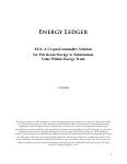 Energy Ledger Whitepaper